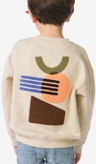 Hema Kindertrui grafisch print grijsmelange (grijsmelange) - 86/92