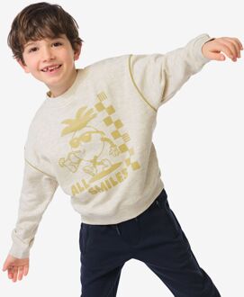 Hema Kindertrui print retro grijsmelange (grijsmelange) - 86/92