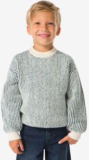 Hema Kindertrui rib strepen groen (groen) - 122/128