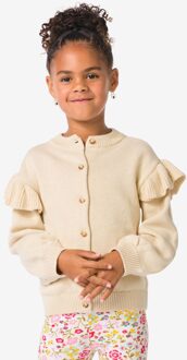 Hema Kindervest grofgebreid ruffle ecru (ecru) - 134/140