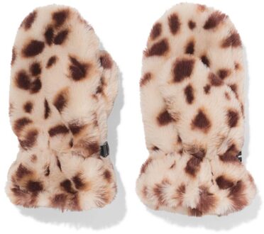 Hema Kinderwanten nepbont luipaard bruin (bruin) - 146/164