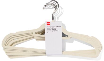 Hema Kledinghanger velours wit - 6 stuks
