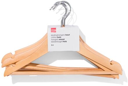 Hema Kledingshangers kind hout - 6 stuks