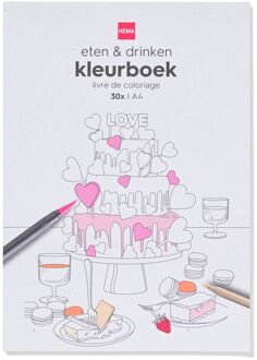 Hema Kleurboek A4 eten en drinken