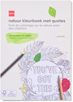 Hema Kleurboek A4 natuur quote