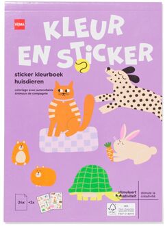 Hema Kleurboek A5 met stickers huisdieren