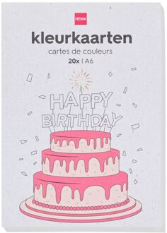 Hema Kleurkaarten A6 - 20 stuks