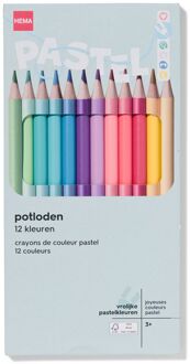 Hema Kleurpotloden pastel - 12 stuks