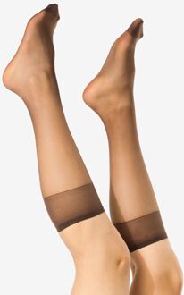 Hema Kniekousen 15denier anti-ladder mat - 2 paar bruin (bruin) - one size