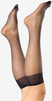 Hema Kniekousen 15denier anti-ladder mat - 2 paar zwart (zwart) - one size