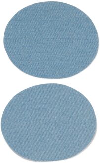 Hema Kniestukken 11x9 licht - 2 stuks (lichtblauw)