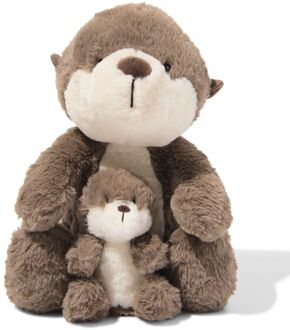 Hema Knuffel otter met baby 30cm
