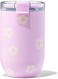 Hema Koffiebeker to go 350ml rvs bloem
