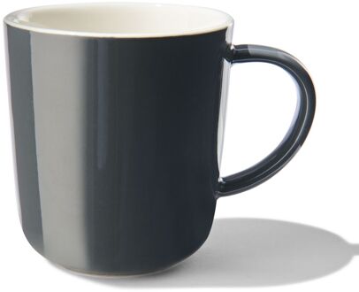 Hema Koffiemok 130ml Chicago new bone donkergrijs (antraciet)