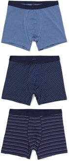 Hema Korte herenboxers - 3 stuks donkerblauw (donkerblauw)