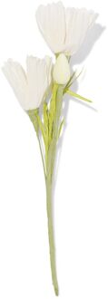 Hema Kunstbloem 24cm papier wit (wit)