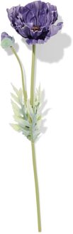 Hema Kunstbloem klaproos 55cm rubber paars (paars)