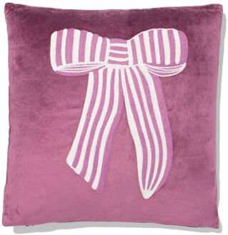 Hema Kussen strik 40x40cm velours rood (donkerpaars)