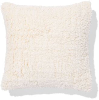 Hema Kussenhoes 40x40cm teddy wit (wit)