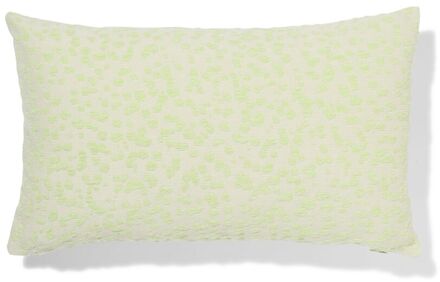 Hema Kussenhoes 50x30cm velours stippen groen (groen)