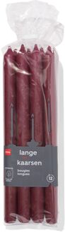 Hema Lange huishoudkaarsen Ø2.2x29 - 12 stuks aubergine (aubergine)