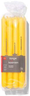 Hema Lange huishoudkaarsen Ø2.2x29 - 12 stuks geel (geel)