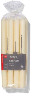 Hema Lange huishoudkaarsen Ø2.2x29 - 12 stuks ivoor (ivoor)