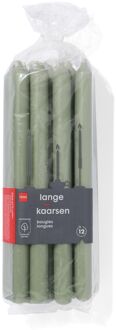 Hema Lange huishoudkaarsen Ø2.2x29 - 12 stuks lichtgroen (lichtgroen)