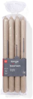 Hema Lange huishoudkaarsen Ø2.2x29 - 12 stuks naturel (naturel)