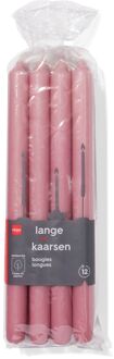 Hema Lange huishoudkaarsen Ø2.2x29 - 12 stuks oudroze (oudroze)