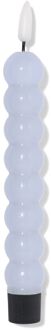 Hema Led-dinerkaars ⌀2.3x20cm ribbel lichtblauw (lichtblauw)