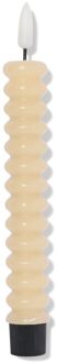 Hema Led-dinerkaars ⌀2.3x20cm ribbel lichtgeel (lichtgeel)