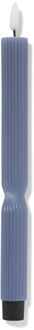 Hema Led huishoudkaars ⌀2.3x29cm ribbel blauw (blauw)