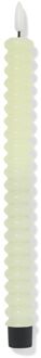Hema Led huishoudkaars ⌀2.3x29cm ribbel lichtgroen (lichtgroen)