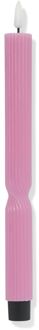 Hema Led huishoudkaars ⌀2.3x29cm ribbel roze (roze)
