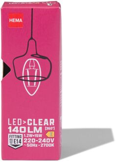 Hema Led kaars clear E14 1.2W 140lm