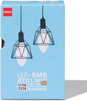 Hema Led kaars smd E14 4.9W 470lm - 2 stuks