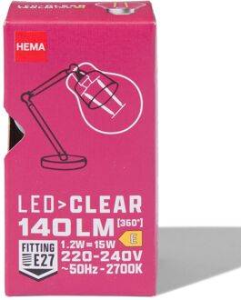 Hema Led kogel clear E27 21.2W 140lm