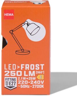 Hema Led kogel frost E27 2.1W 250lm