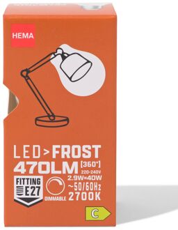Hema Led kogel frost E27 2.9W 470lm dim