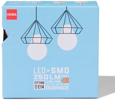 Hema Led kogel smd E14 1.8W 250lm - 2 stuks