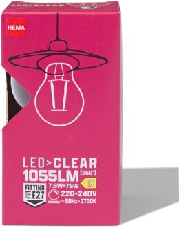 Hema Led peer clear E27 7.8W 1055lm dim