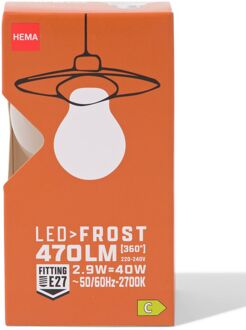 Hema Led peer glass frost E27 2.9W 470lm