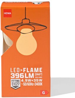 Hema Led peer smd flame E27 4.9W 396lm