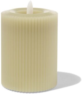 Hema LED ribbel kaars met wax Ø7.5x10 lichtgroen (lichtgroen)