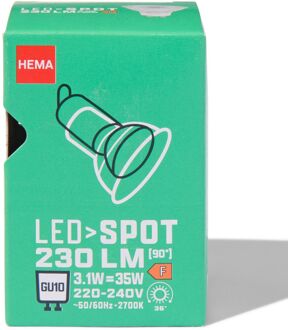 Hema Led spot clear GU10 1.6W 230lm