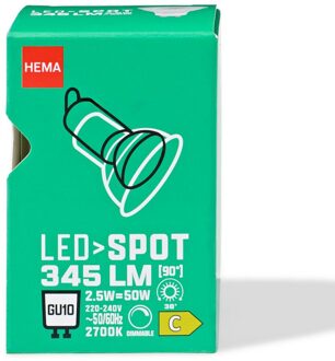 Hema Led spot clear GU10 4.7W 345lm dim