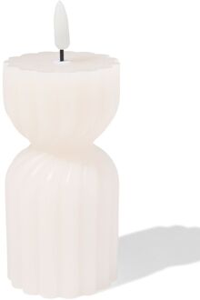 Hema Led vormkaars ⌀6.2x15cm diabolo ivoor (ivoor)