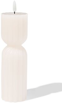 Hema Led vormkaars ⌀6.2x23cm diabolo ivoor (ivoor)