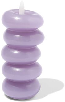 Hema Led-vormkaars ⌀6.5x16cm wlila (lila)